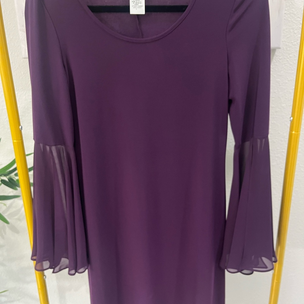 MSK Purple Long Sleeve Dress